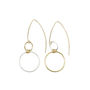 Faye Asymentric Minimal Gold Fill And Silver Earrings, thumbnail 2 of 2