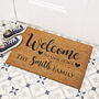 Personalised Welcome To Our Home Indoor Door Mat, thumbnail 1 of 1
