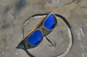 Driskills Sunglasses Slate Frame And Blue Lens, 8 of 12