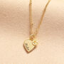 Personalised Heart And Bail Or Star Birthstone Charm Necklace, thumbnail 2 of 9