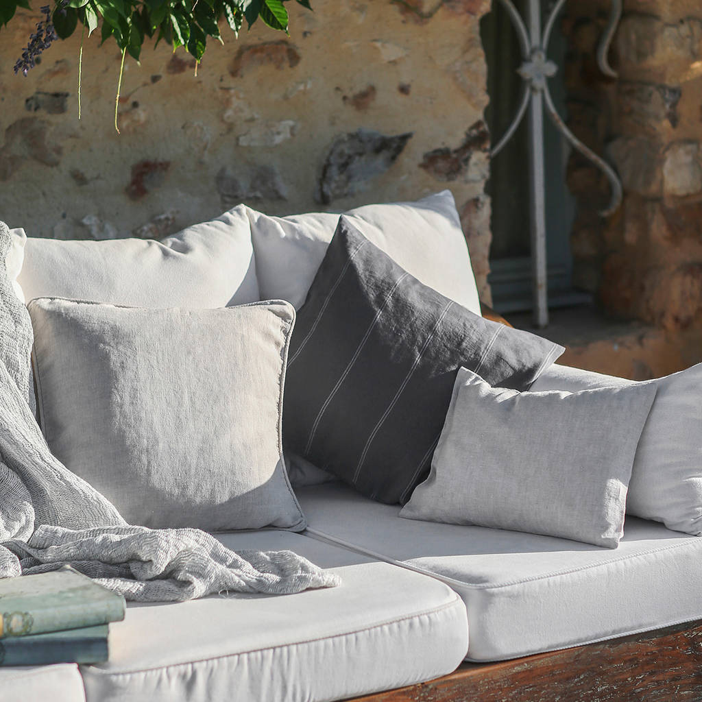 Dove Grey Linen Cushion By The Linen Works