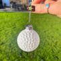 Christmas Golf Ball Glass Bauble, thumbnail 1 of 3
