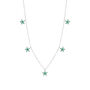 Green Star Sterling Silver Charm Necklace, thumbnail 2 of 5