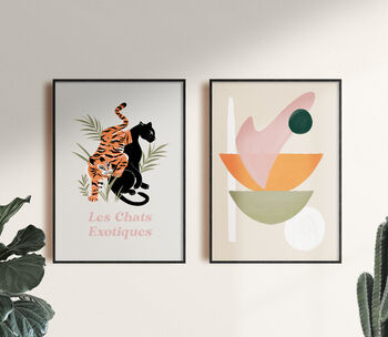 'Les Chats Exotiques' Big Cat Art Print, 3 of 3