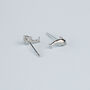 Sterling Silver Dolphin Stud Earrings, thumbnail 5 of 7