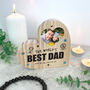Personalised The World's Best Dad Wooden Freestanding Heart, thumbnail 1 of 5