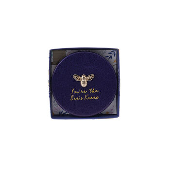Purple 'You're The Bee's Knee's' Bee Compact Mirror, 2 of 2