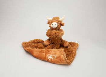 Longhorn Highland Cow Toy Soother And Rattle Gift Set, 7 of 11