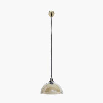 Antique Silver Lustre Glass Dome Pendant Ceiling Light, 2 of 7