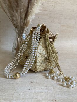 Light Gold Potli/Wrist Bag, 6 of 6
