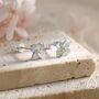 Dainty Flower Stud Earrings In Sterling Silver, thumbnail 3 of 12