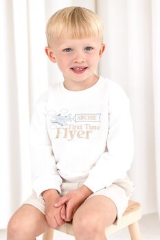 Mini Flyer/ First Time Flyer Personalised Embroidered Holiday Airport Sweatshirt Jumper, 4 of 7