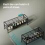 Metal Shoe Rack Shoe Organiser With Side Hooks, thumbnail 5 of 7
