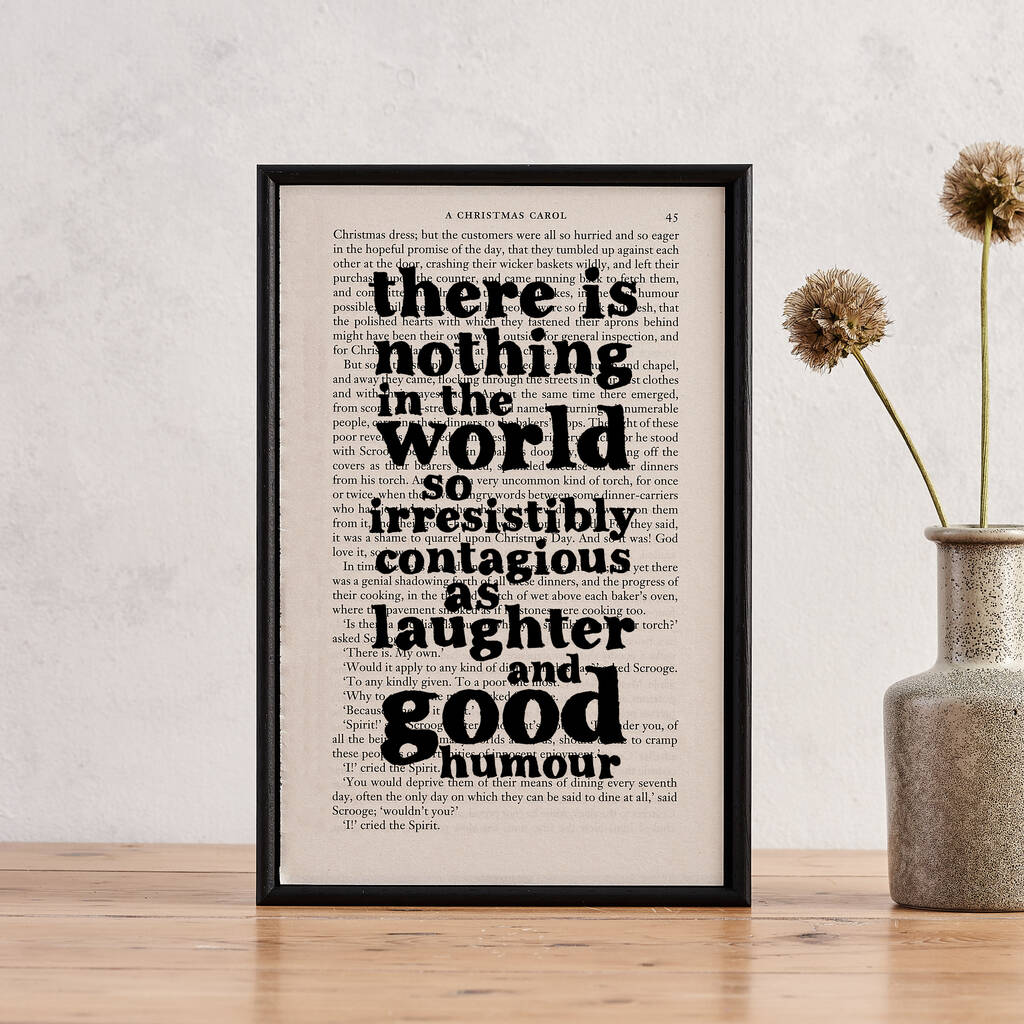Dickens 'Laughter And Good Humour' Friend Quote Print, 1 of 5