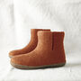 Fair Trade Handmade Felt Unisex Slipper Boot Suede Sole, thumbnail 7 of 12