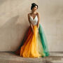 Maxi Bridal Tulle Rainbow Skirt, thumbnail 2 of 11