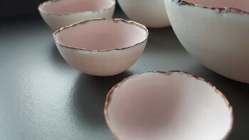 Set Of Seven Fine Bone China Nesting Bowls In Pink, 8 of 8