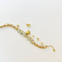 Aventurine Stone Chunky Link Chain Clam Shell Bracelet, thumbnail 2 of 10