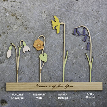 Wooden Personalised Family Birth Flowers, 7 of 11