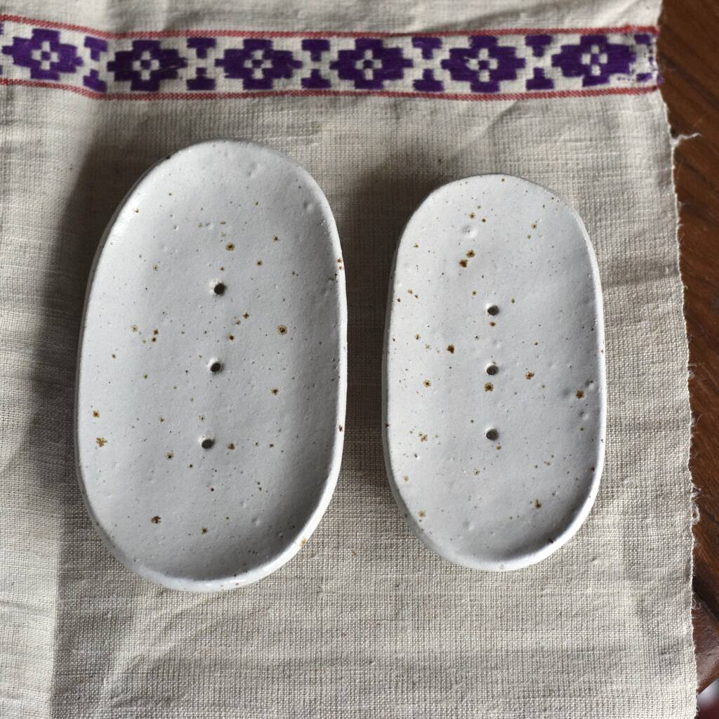 Speckled Ceramic Soap Dish By Kate Brigden Ceramics