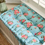 Heritage Blue Floral Bench Cushion, thumbnail 3 of 5