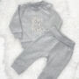 Baby And Kids Personalised Spotty Sweatshirt Jogger Set, thumbnail 6 of 6