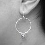 Sterling Silver And Birthstone Boho Hoop Earrings, thumbnail 1 of 8