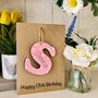 Personalised 13th Birthday Letter Wooden Keepsake Card, thumbnail 5 of 6