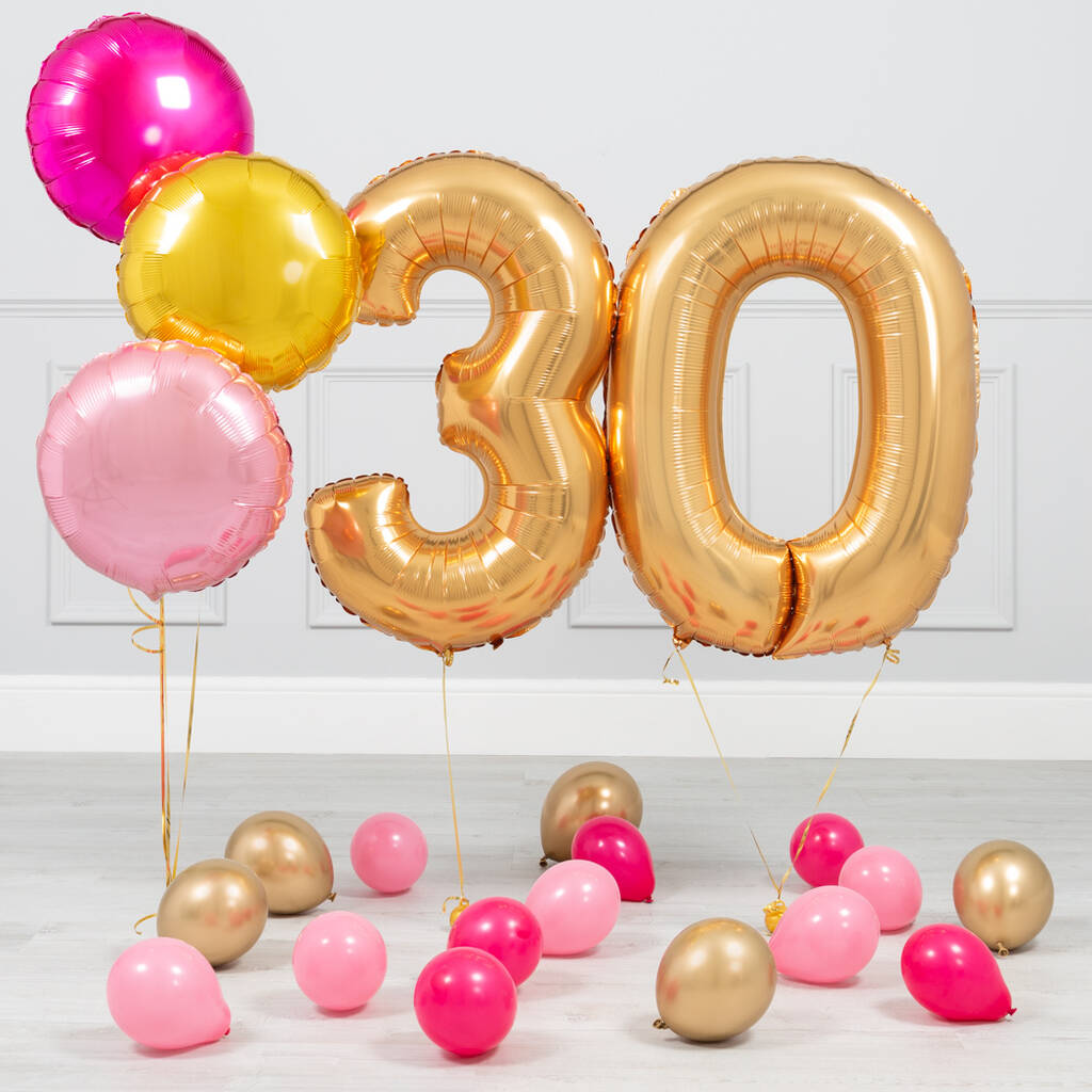 30th Birthday Mini Package By Bubblegum Balloons | notonthehighstreet.com