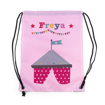 Personalised Classic Pink Circus Waterproof Swim Bag, 5 of 8