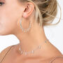 Sterling Silver Designer Multi Drop Hoops Earrings, thumbnail 2 of 3