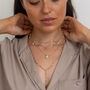 Gold Plated Layered Celestial Teardrop Necklace, thumbnail 2 of 9