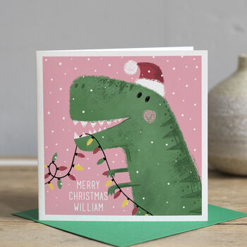 Tree Rex Christmas Card, 5 of 9