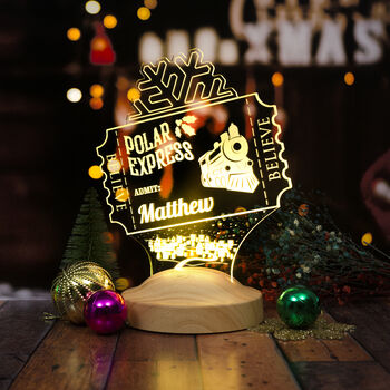 Night Lamp, Polar Express Gift For Christmas, 4 of 8