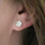 Sterling Silver Blossom Flower Earrings, thumbnail 3 of 4