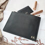 Personalised Leather Black Pouch Bag, thumbnail 1 of 7