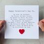 Personalised Girlfriend Crochet Heart Valentine's Day Card, thumbnail 1 of 3