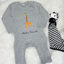 Hello World Giraffe Jungle Babygrow, thumbnail 9 of 10