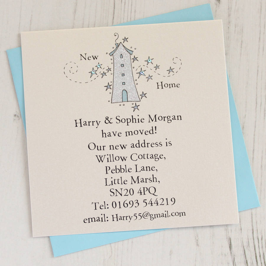 eight personalised new address cards by eggbert & daisy