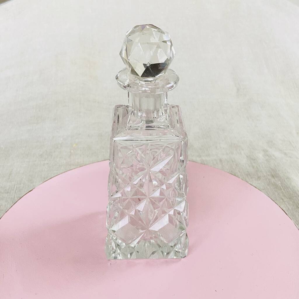 Vintage Decorative Cut Glass Crystal Perfume Bottle ~ 32, 1 of 7