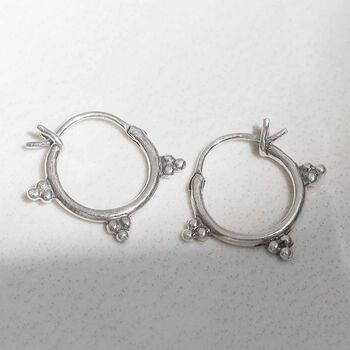 Sterling Silver Goddess Hoops, 3 of 6