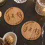 Personalised Couples Gift, Set Of Two Coasters, thumbnail 2 of 7