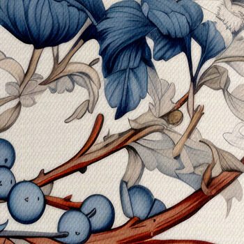Blue And Taupe Botanical Lampshade, 3 of 7