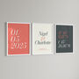 Set Three Prints – Names, Date, Location – Wedding Gift, thumbnail 3 of 7