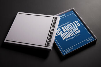 Los Angeles Dodgers Personalised Gift Baseball Newspaper History Book, 3 of 12