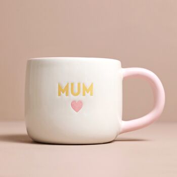 Ceramic Pink Heart Mum Mug, 3 of 4