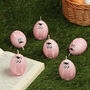 G Decor Set Of Six Hoppy Easter Egg Candles Pink, thumbnail 1 of 5