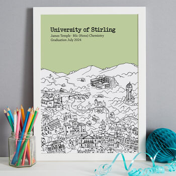 Personalised Stirling Graduation Print, 4 of 9