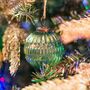 Recycled Glass Grooved Christmas Bauble, thumbnail 4 of 6