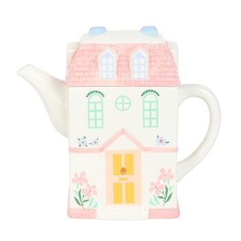 Pastel House Shaped Teapot, 2 of 3